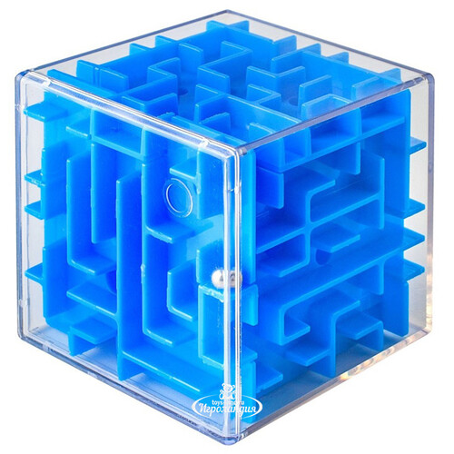 Головоломка Лабиринт Куб синий 6 см Labirintus