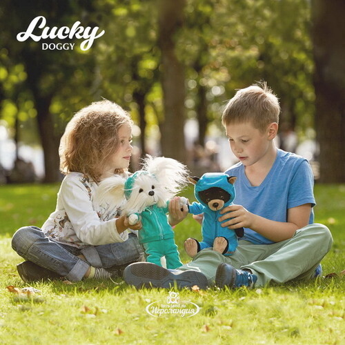 Мягкая игрушка Собака Lucky Buzz: Фитнес 25 см Orange Toys