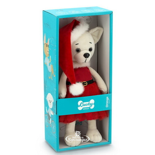 Мягкая игрушка Собака Lucky Lili: Рождество 25 см Orange Toys