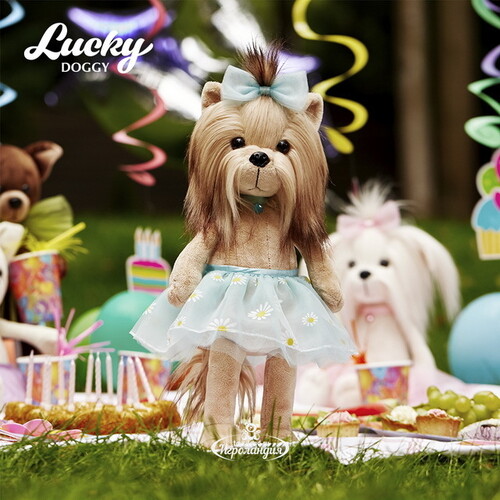 Мягкая игрушка Собака Lucky Yoyo: Ромашка 25 см Orange Toys