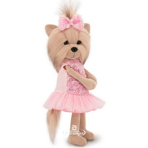 Мягкая игрушка на каркасе Собака Lucky Yoyo: Розовый микс 25 см Orange Toys