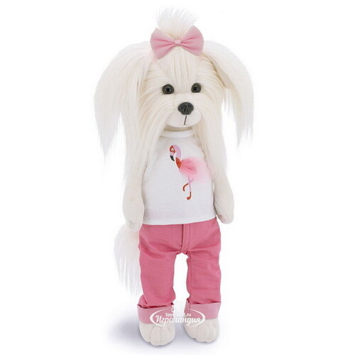 Мягкая игрушка Собака Lucky Mimi: Цвет настроения Фламинго 25 см Orange Toys