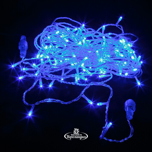 Светодиодная гирлянда 120 синих LED ламп 12 м, прозрачный ПВХ, соединяемая, IP44 Snowhouse