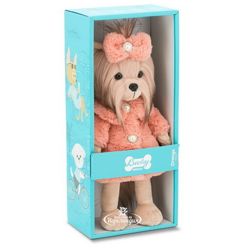 Мягкая игрушка на каркасе Собака Lucky Yoyo: Шик 25 см Orange Toys