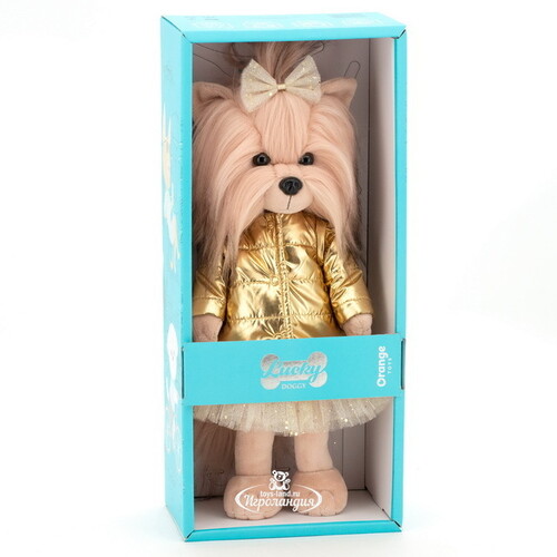 Мягкая игрушка на каркасе Собака Lucky Yoyo: Золотой пуховичок 25 см Orange Toys