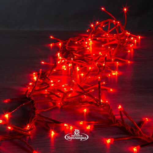 Электрогирлянда Фейерверк Cluster Lights 200 красных LED ламп 2 м, красный ПВХ, соединяемая, IP20 Snowhouse