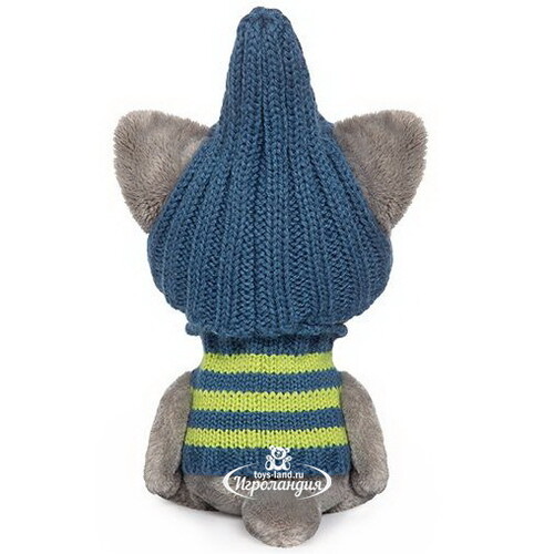 Мягкая игрушка Волчонок Вока в шапочке и свитере 15 см коллекция Лесята Budi Basa