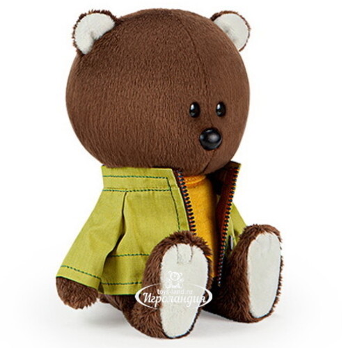 Мягкая игрушка Медведь Федот в оранжевой майке и курточке 15 см коллекция Лесята Budi Basa