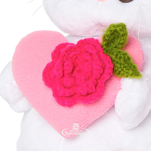 Мягкая игрушка Кошечка Лили с розовым сердечком 24 см Budi Basa