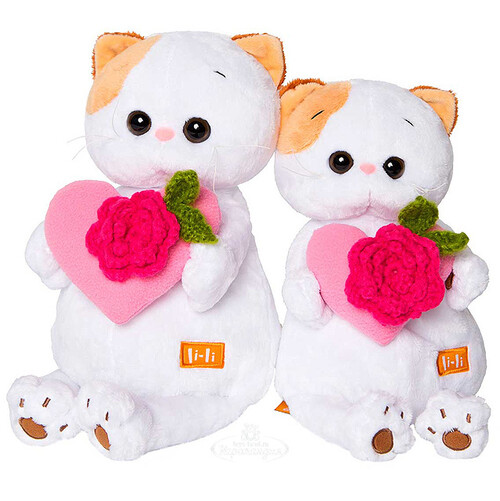Мягкая игрушка Кошечка Лили с розовым сердечком 27 см Budi Basa