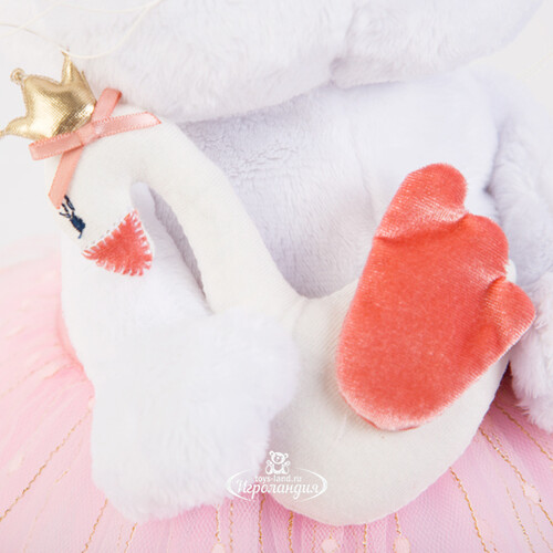 Мягкая игрушка Кошечка Лили - балерина с лебедем 27 см Budi Basa