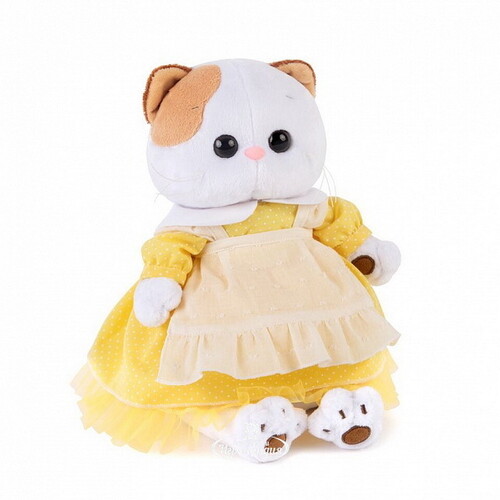 Мягкая игрушка Кошечка Лили в желтом платье с передником 24 см Budi Basa