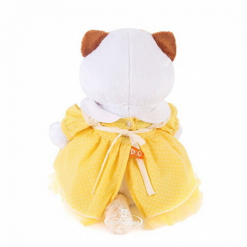 Мягкая игрушка Кошечка Лили в желтом платье с передником 27 см Budi Basa