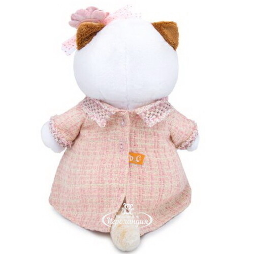 Мягкая игрушка Кошечка Лили в розовом костюме в клетку 24 см Budi Basa