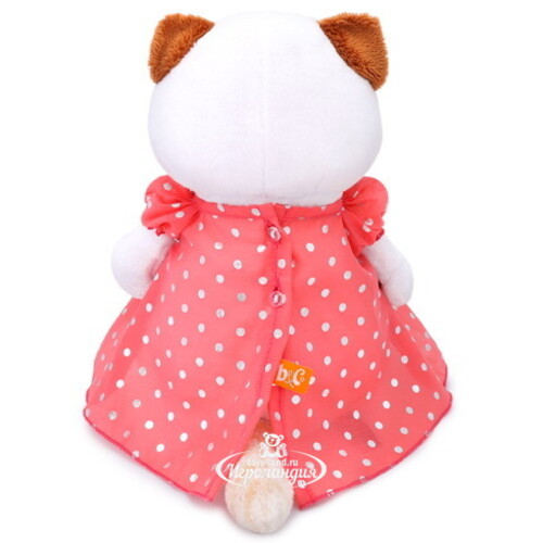 Мягкая игрушка Кошечка Лили в платье в горошек 24 см Budi Basa