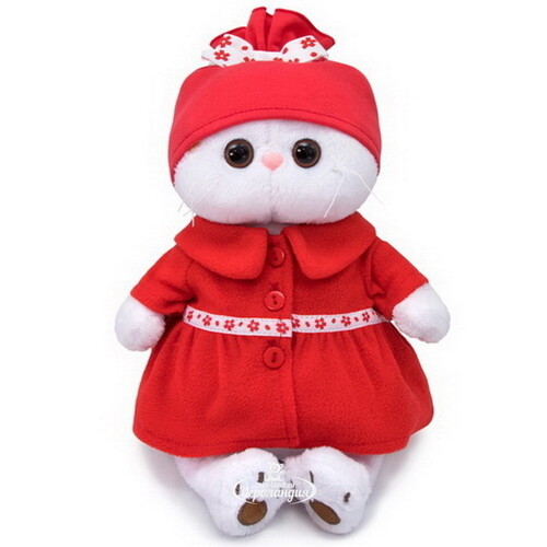 Мягкая игрушка Кошечка Лили в красном пальто 24 см Budi Basa