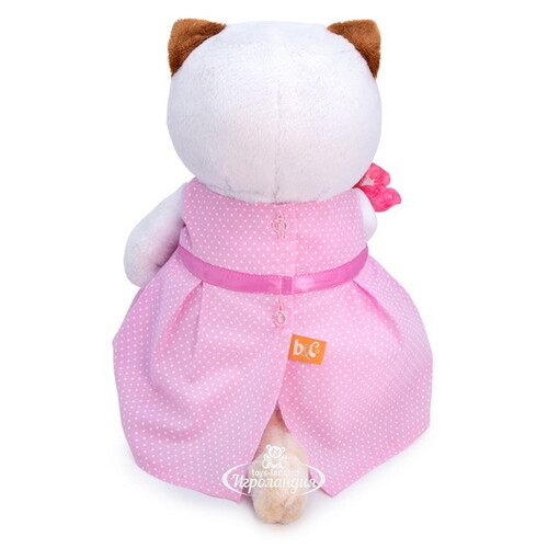 Мягкая игрушка Кошечка Лили в розовом платье с букетом 24 см Budi Basa