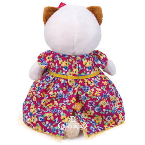 Мягкая игрушка Кошечка Лили в платье с цветочным принтом 24 см Budi Basa