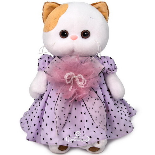 Мягкая игрушка Кошечка Лили в нежно-сиреневом платье 27 см Budi Basa