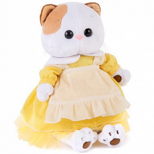 Мягкая игрушка Кошечка Лили в желтом платье с передником 24 см Budi Basa