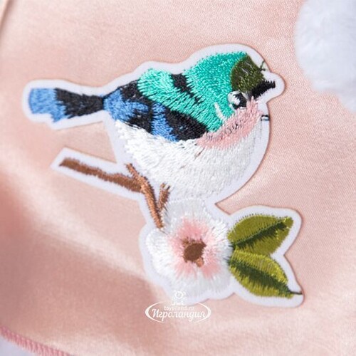 Мягкая игрушка Кошечка Лили в нежно-розовом платье с птичкой 27 см Budi Basa