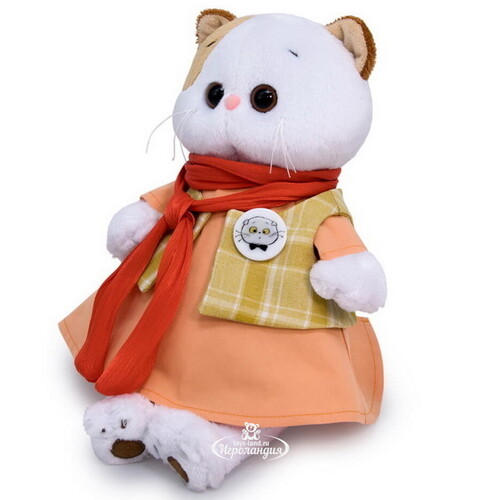 Мягкая игрушка Кошечка Лили в платье с шарфом 27 см Budi Basa