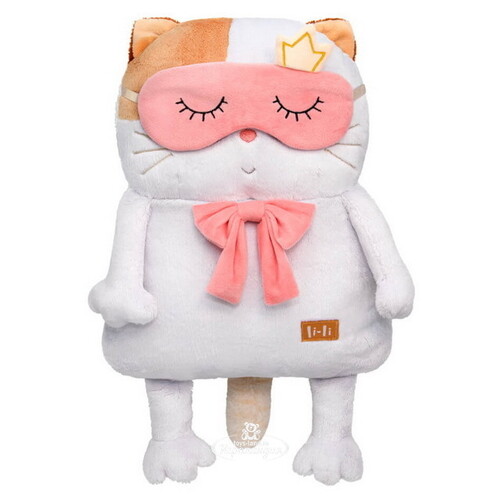 Мягкая игрушка-подушка Кошечка Лили в маске для сна 32 см Budi Basa