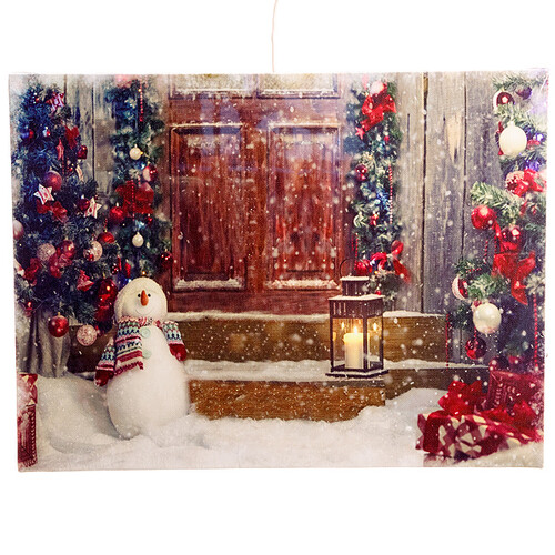 Светодиодная картина Зимний вечер 40*30 см, батарейки Snowhouse
