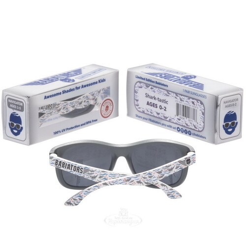 Детские солнцезащитные очки Babiators Printed Navigator Акулистически! 0-2 лет Babiators