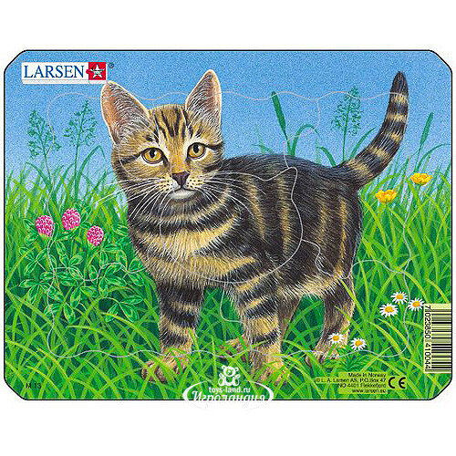 Пазл для малышей Тигровый котенок, 6 элементов, 18*14 см LARSEN