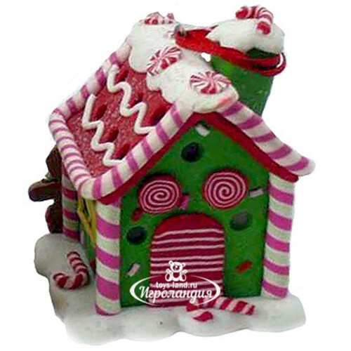 Светящаяся елочная игрушка Пряничный домик 9 см, подвеска Forest Market