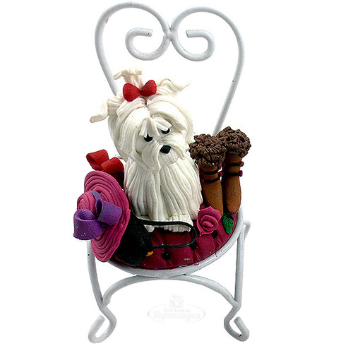 Елочное украшение Стульчик с Собачкой 5*5*10 см Forest Market