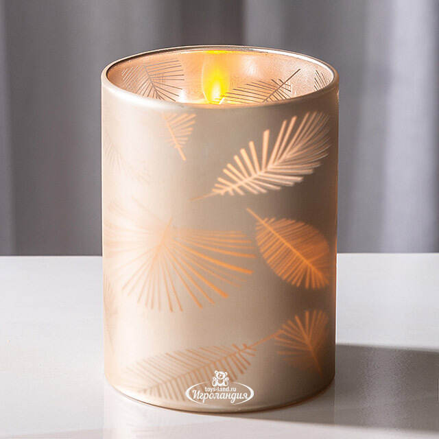 Светодиодная свеча в стакане Мончетти 10 см, на батарейках Peha (Пеха)