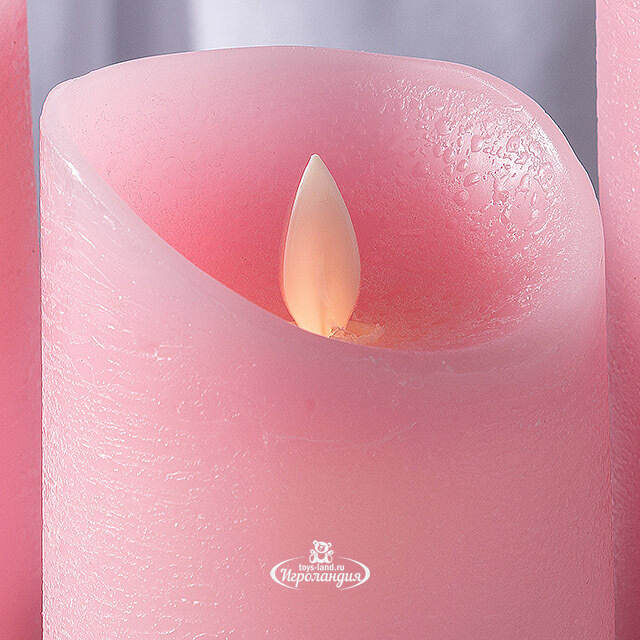 Набор свечей с имитацией пламени Ленорра Magic Flame 10-15 см, 3 шт, розовые, с пультом управления Peha