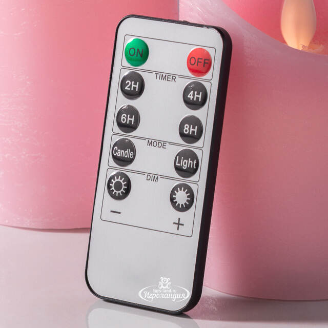 Набор свечей с имитацией пламени Ленорра Magic Flame 10-15 см, 3 шт, розовые, с пультом управления Peha