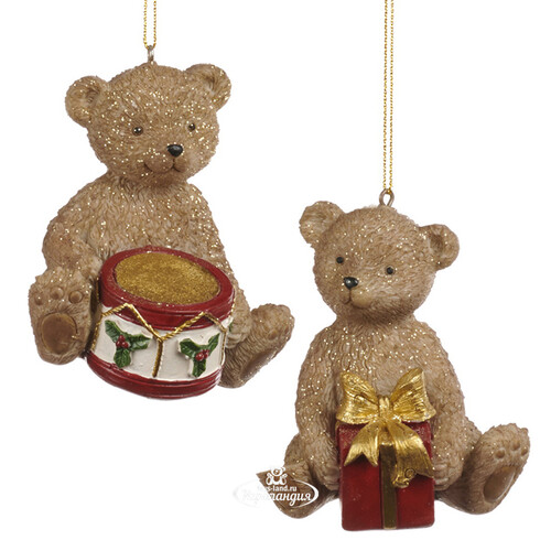 Набор елочных игрушек Медвежата - Natale Morbido 8 см, 2 шт, подвеска Goodwill