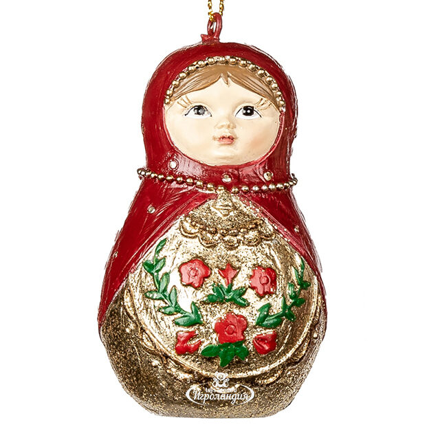 Елочная игрушка Matryoshka Zlata 7 см, подвеска Goodwill