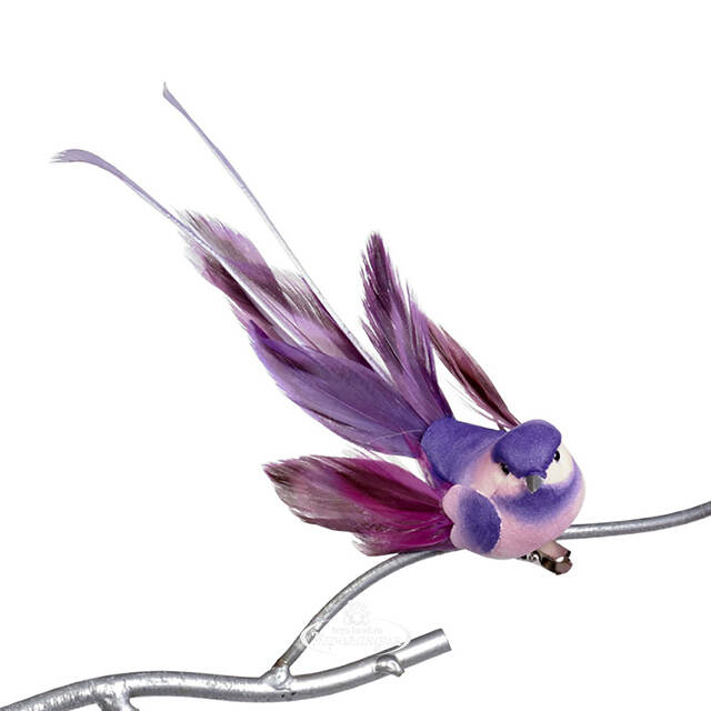 Елочная игрушка Птичка Сонета 15 см, клипса Goodwill