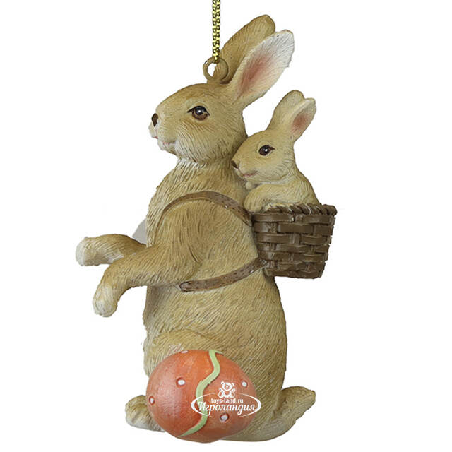 Подвесное украшение Happy Easter - Кролик с малышом 9 см Goodwill