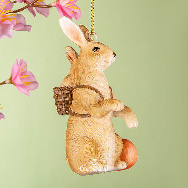 Подвесное украшение Пасхальный Кролик с малышом 9 см Goodwill
