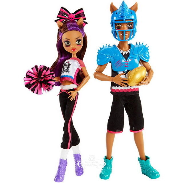 Набор кукол Клодин Вульф и Клод Вульф Чемпионы 30 и 24 см (Monster High) Mattel