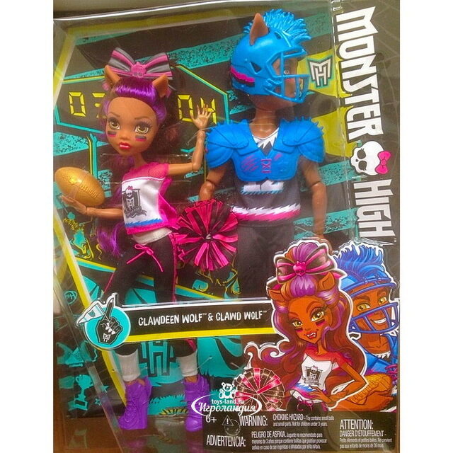 Набор кукол Клодин Вульф и Клод Вульф Чемпионы 30 и 24 см (Monster High) Mattel