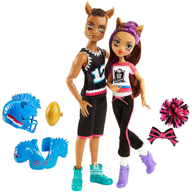 Набор кукол Клодин Вульф и Клод Вульф Чемпионы 30 и 24 см (Monster High) Mattel