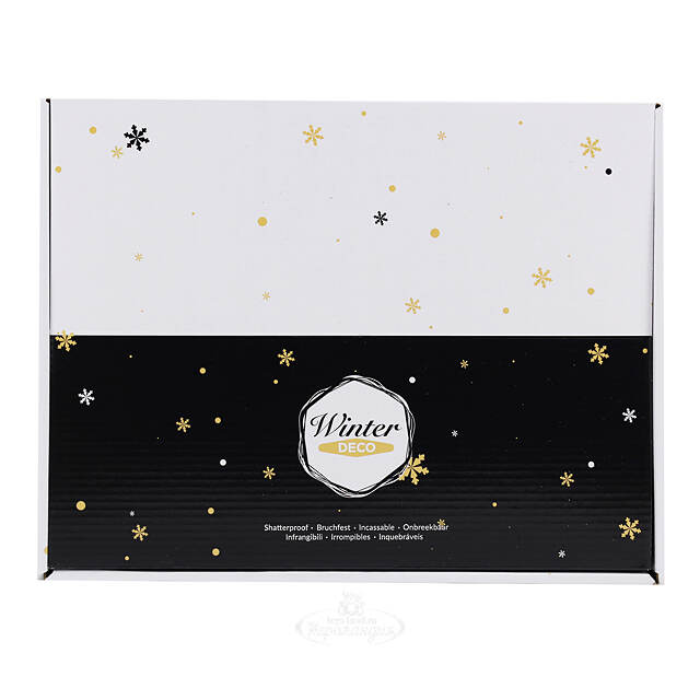 Набор пластиковых шаров Christmas Eve 8 см, 12 шт Winter Deco