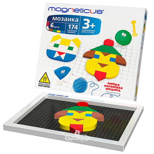 Магнитная мозаика с игровым полем, 174 элемента Magneticus
