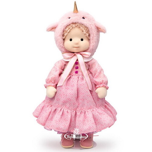 Мягкая кукла Принцесса Аврора в шапочке Единорог 38 см, Minimalini Budi Basa