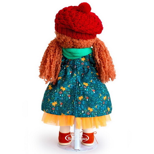 Мягкая кукла Ива в шапочке и шарфе 38 см, Minimalini Budi Basa