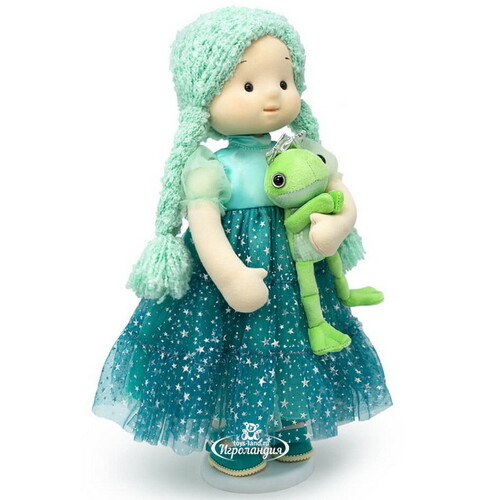 Мягкая кукла Мира и лягушонок Бастиан 38 см, Minimalini Budi Basa