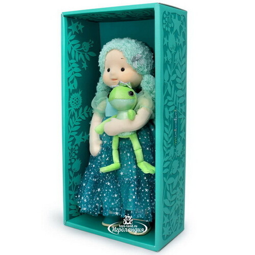 Мягкая кукла Мира и лягушонок Бастиан 38 см, Minimalini Budi Basa