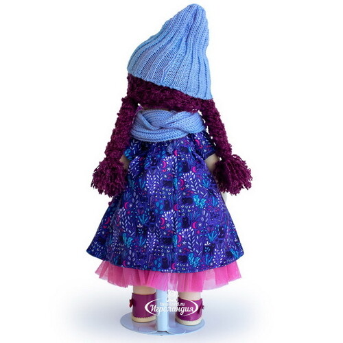 Мягкая кукла Тиана в шапочке и шарфе 38 см, Minimalini Budi Basa